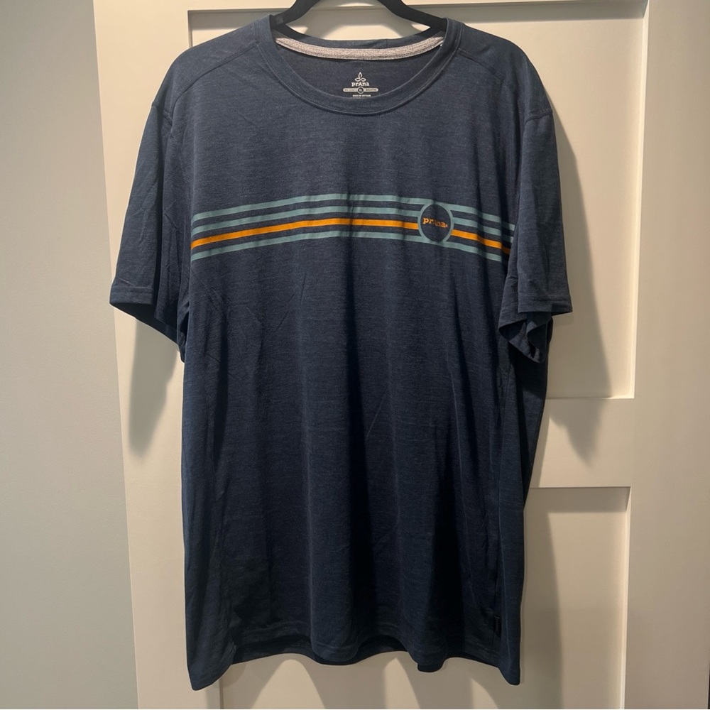Men’s Prana Short Sleeve T Shirt Blue XL